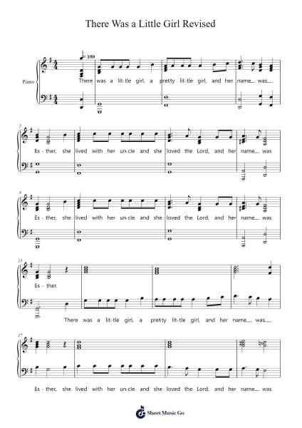 THERE WAS A LITTLE GIRL REVISED Sheet Music by Davebel-Arr.Evertrine Curcent
