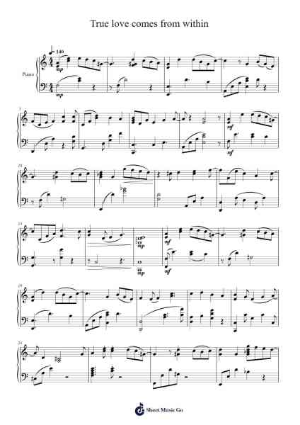 True love comes from within Sheet Music by thegur90-Arr.Hootus