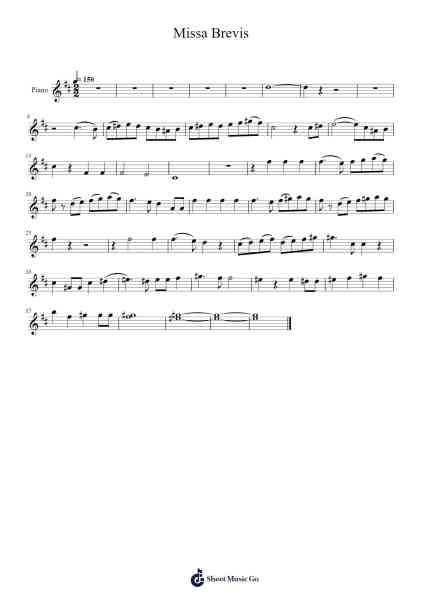 Missa Brevis Sheet Music by Zoltan Kodaly-Arr.Malclaude