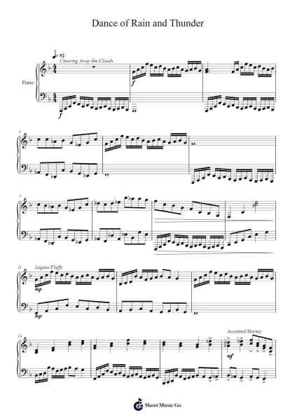 Dance of Rain and Thunder Sheet Music by Christian Balmer-Arr.Yecent