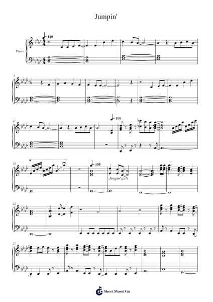 Jumpin' Sheet Music by Poppin'Party-Arr.Walshac