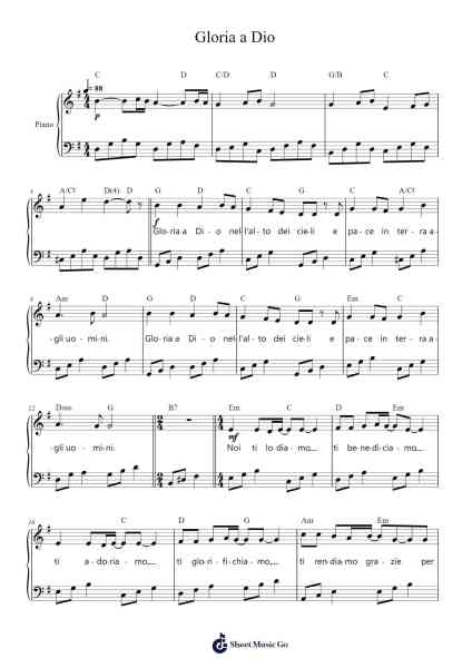 Gloria a Dio Sheet Music by Francesco Buttazzo-Arr.Lynstrong Derlard
