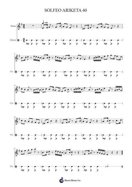 SOLFEO ARIKETA 40 Sheet Music by Josean FZ Ramirez-Arr.Temky Pisoll