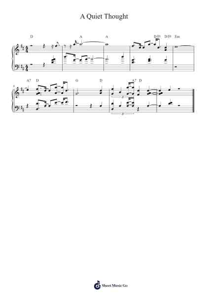 A Quiet Thought Sheet Music by Wayne Jones-Arr.Sukin