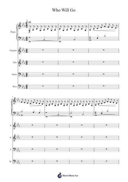 Who Will Go Sheet Music by Ira Katriel Nunag-Arr.Kawar Rusfrank