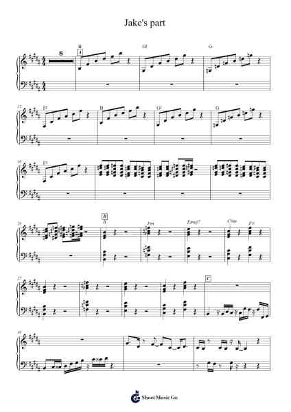 Jake's part 樂譜由 undefined - 編曲 Fasil Murseph