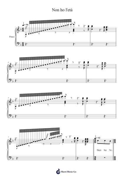 Non ho l'età Sheet Music by Di NISA-Arr.Cofearl