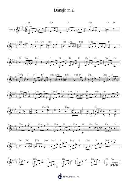 Dansje in B Sheet Music by Hobgale-Arr.Orcolm