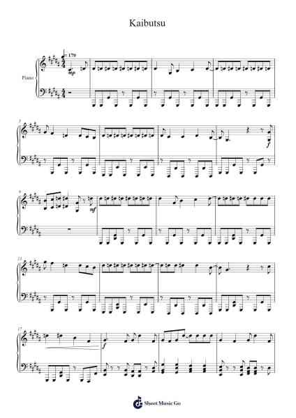 Kaibutsu Sheet Music by YOASOBI-Arr.Wyann Ianli