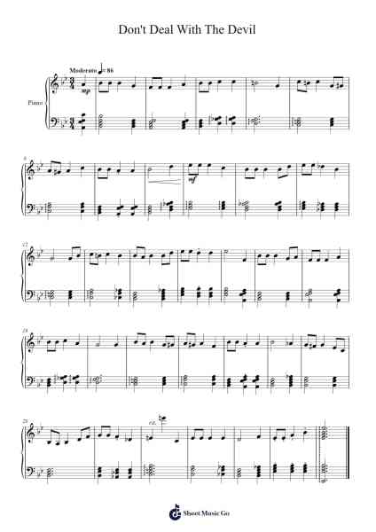 Don't Deal With The Devil (Instrumental) Sheet Music by Kristofer Maddigan-Arr.Harjo