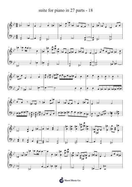 suite for piano in 27 parts - 18 Sheet Music by Jens Carl Sanderhoff-Arr.Rooven