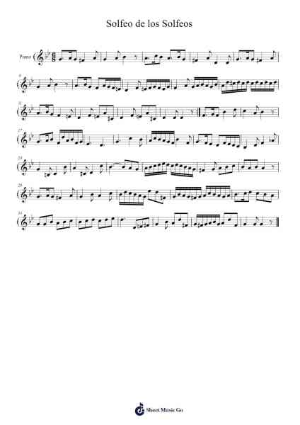 Solfeo de los Solfeos, Leccion 52 Sheet Music by Lemoine y Carulli-Arr.Xanbriel Rague