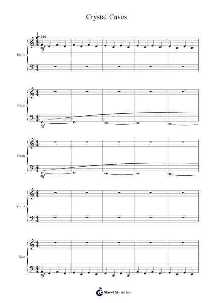 Crystal Caves Sheet Music by spaghettian-Arr.Paggai Noelsay