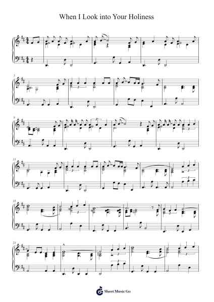 When I Look into Your Holiness Sheet Music by Unknown author-Arr.Drylie