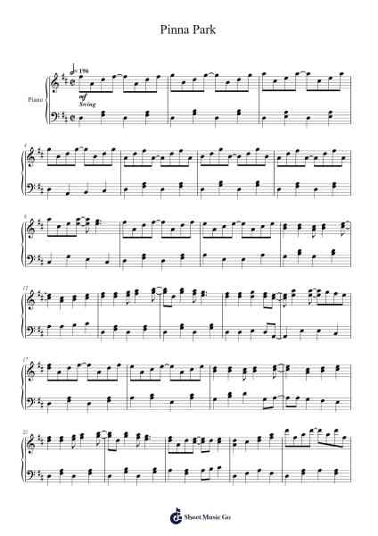 Pinna Park Sheet Music by Shinobu Tanaka-Arr.Zaharte Whlith