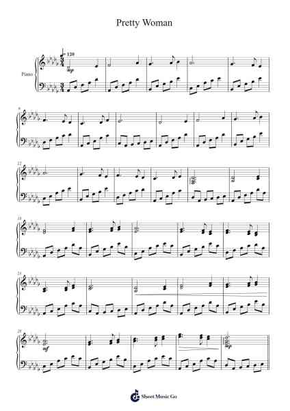 Pretty Woman Sheet Music by Masao Aichi-Arr.Yorktie Phisopp