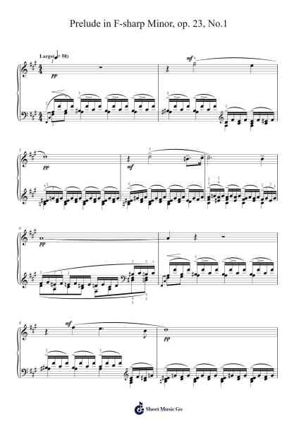 Prelude in F-sharp Minor, Op. 23, No. 1 Sheet Music by Sergei Rachmaninoff-Arr.Zimwis