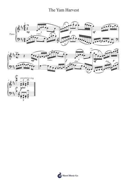 The Yam Harvest Sheet Music by Clarejoyce-Arr.Relip