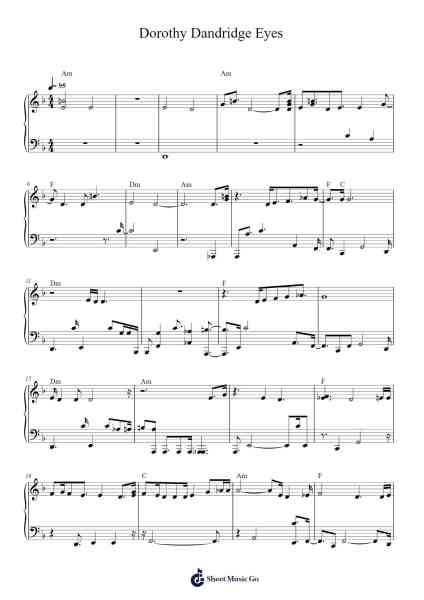 Dorothy Dandridge Eyes 楽譜 by Janelle Monáe-Arr.Kingsmiah Burnekyle