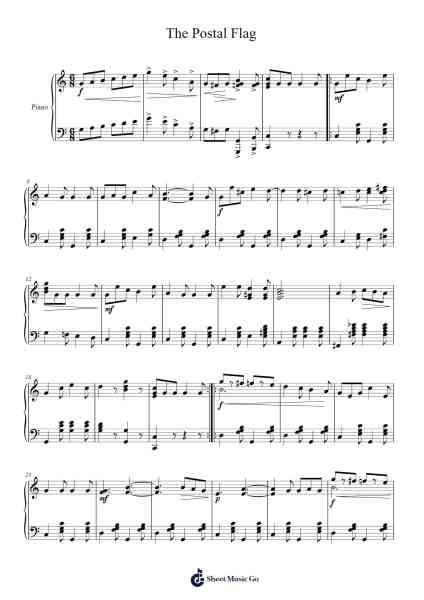 The Postal Flag Sheet Music by Lizzie Mowen-Arr.Clarknence