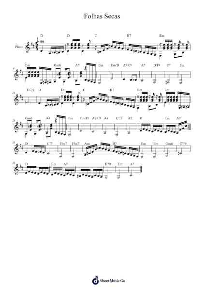Folhas Secas Sheet Music by Fransoon Gilse-Arr.Maudfox Mikejames