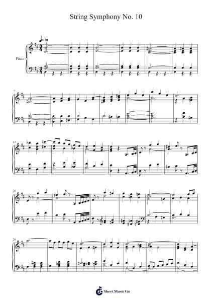 String Symphony No. 10 Sheet Music by Felix Mendelssohn-Arr.Regbob Diachols