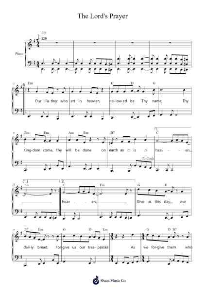 The Lord's Prayer Sheet Music by John Farmer-Arr.Linjane Barcox