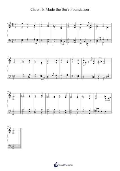Christ is made the sure foundation Sheet Music by Henry Purcell-Arr.Joannes Nohan