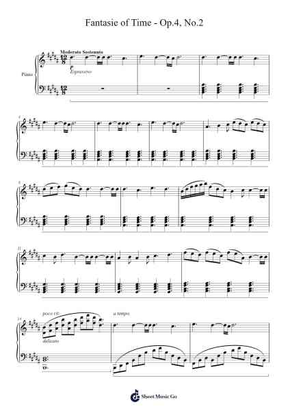 Fantasie of Time, Op. 4, No. 2 Sheet Music by Reyhugh Hazcius-Arr.Graril