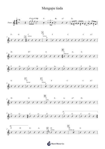 Mengapa tiada Sheet Music by Broery Marantika-Arr.Werfith