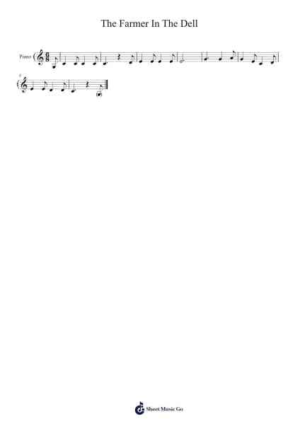The Farmer In The Dell Sheet Music by Misc Traditional-Arr.Bryceny