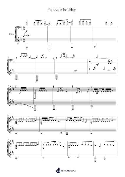 le coeur holiday Sheet Music by aadityajain20-Arr.Iannet Shelac