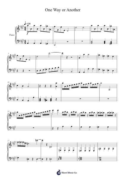 One Way or Another Sheet Music by Tymeo Smithlind-Arr.Shertram