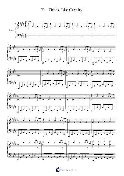 The Time of the Cavalry Sheet Music by -Arr.Lytge Bryceckey