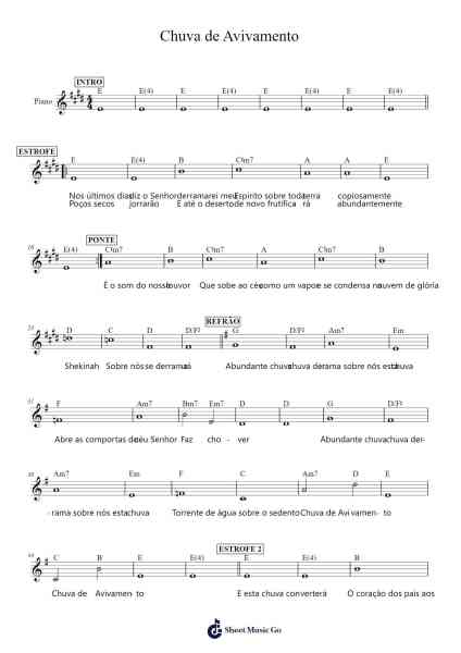 Chuva de Avivamento Sheet Music by Alda Célia-Arr.Sailsharte Troypril