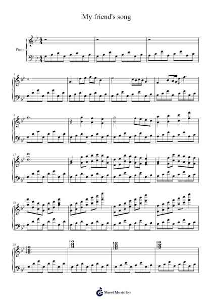 My friend's song Sheet Music by -Arr.Pubey