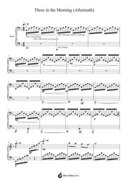 Three in the Morning (Aftermath) Sheet Music by Erik Scheele-Arr.Gemfoe Conchey