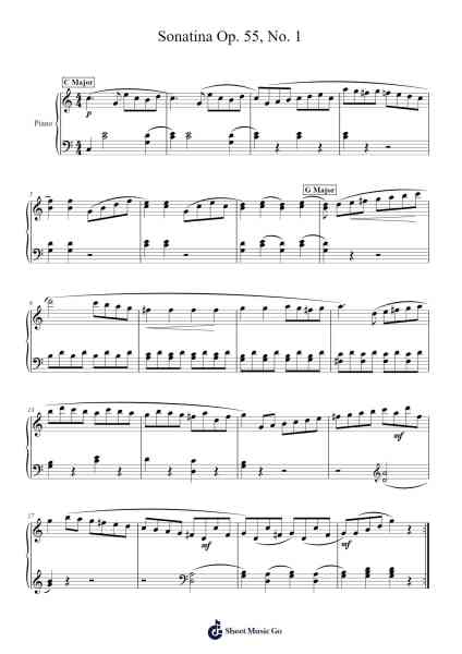 Sonatina Op. 55, No. 1 in C Major Sheet Music by Friedrich Kuhlau-Arr.Housebuck Boylejones