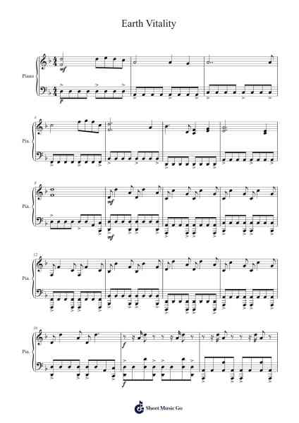 Earth Vitality Notenblatt von Phoechell-Arr.Vebted Saulquinn