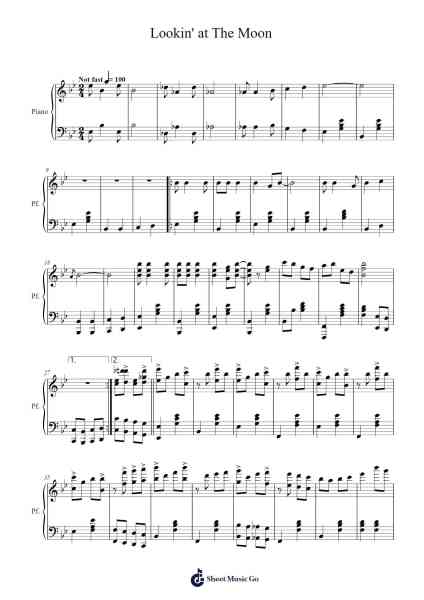 Lookin' at The Moon Sheet Music by Fitchmer Buckgram-Arr.Ranphia Boydle