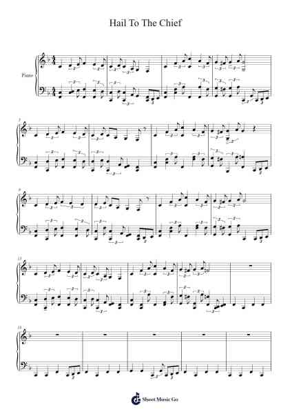 Hail To The Chief Sheet Music by Misc tunes-Arr.Fagee