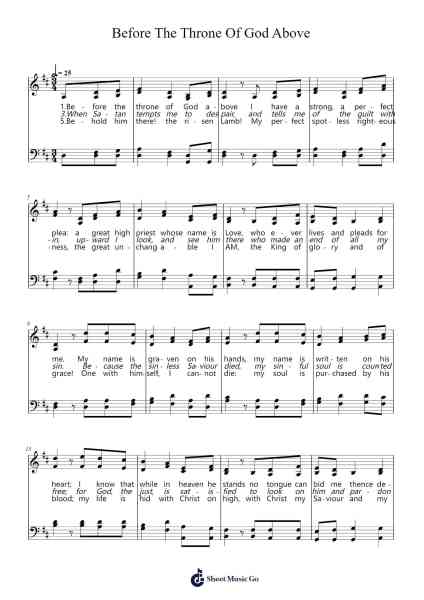 Before The Throne Of God Above Notenblatt von Vikki Cook-Arr.Blitheclough