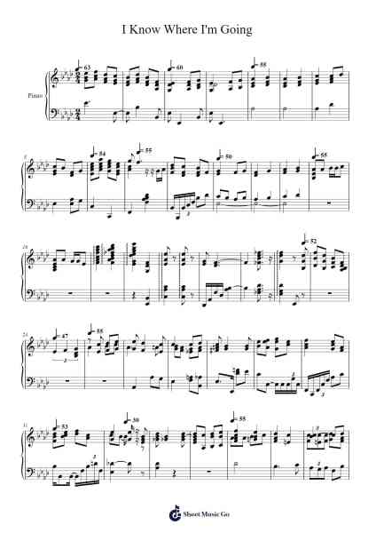 I Know Where I'm Going Sheet Music by -Arr.Dempron Jacbess