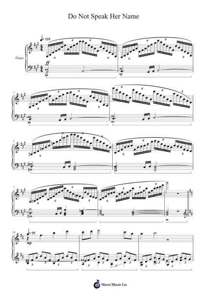 Do Not Speak Her Name Sheet Music by Rei Kondoh/Hiroki Morishita-Arr.Urrite