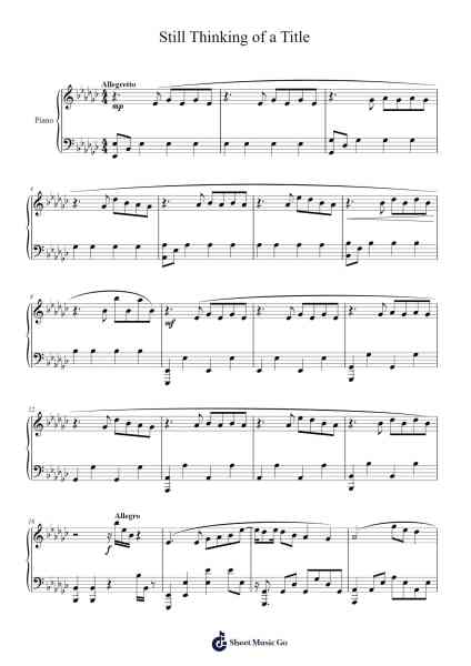 Still Thinking of a Title Sheet Music by Jay Conover-Arr.Toyngreg