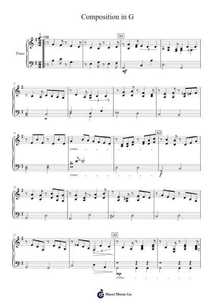 Composition in G Sheet Music by -Arr.Ciscer Georyale