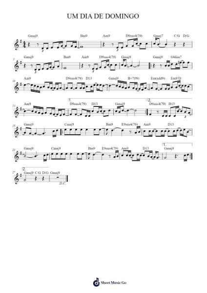 UM DIA DE DOMINGO Sheet Music by Unknown author-Arr.Ruthfitch Housed