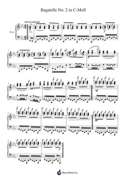 Bagatelle No. 2 in C Minor "Ballade à la Burgmüller" Sheet Music by Robin Pannenberg-Arr.Charfra Tesscer