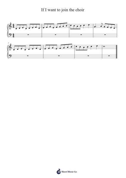 If I want to join the choir Sheet Music by Robert Rene-Arr.Efbin Kimsie