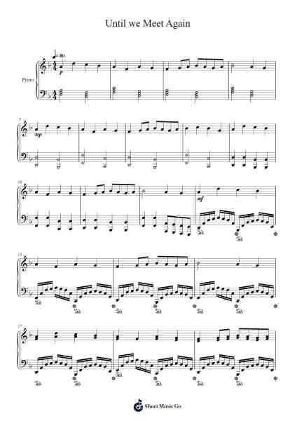 Until we Meet Again Sheet Music by Evetham-Arr.Kennick